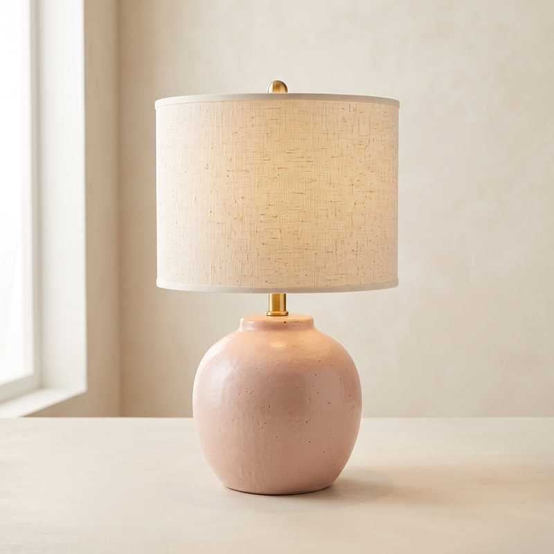 Rosé Ceramic Table Lamp